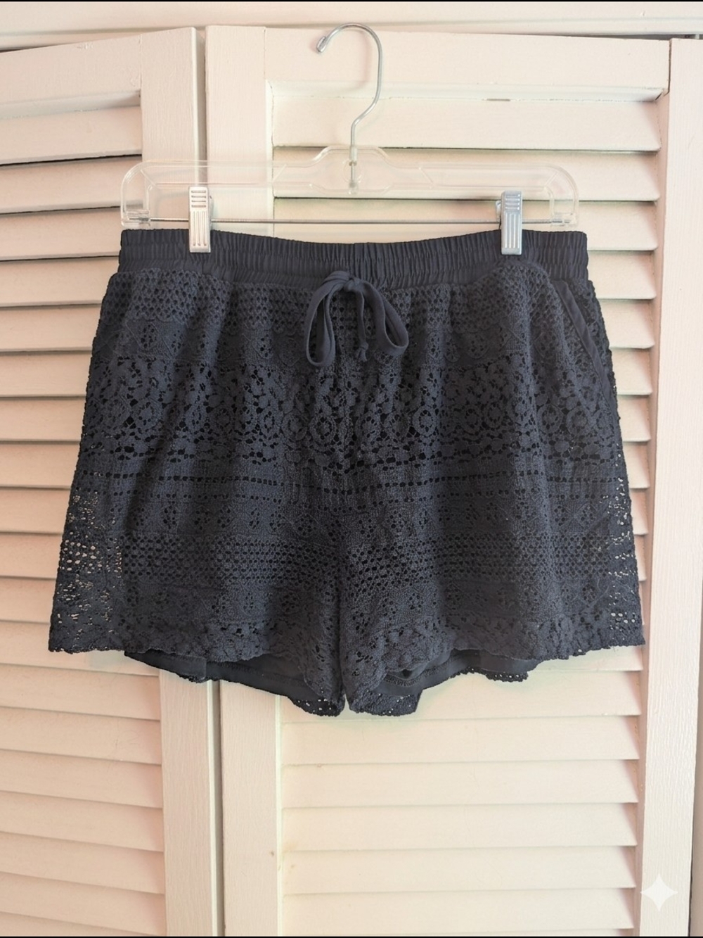 Maurices Navy Lace Drawstring Women’s Shorts